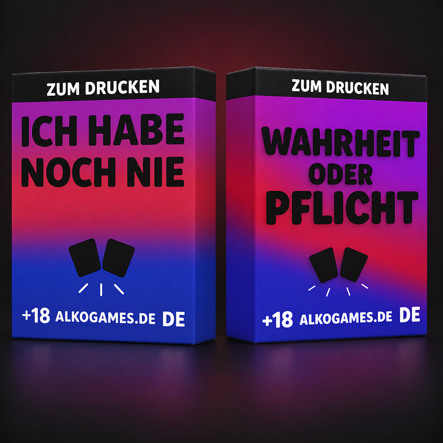 Set "Wahrheit Oder Pflicht" + "Ich Habe Noch Nie" (Zum Drucken)