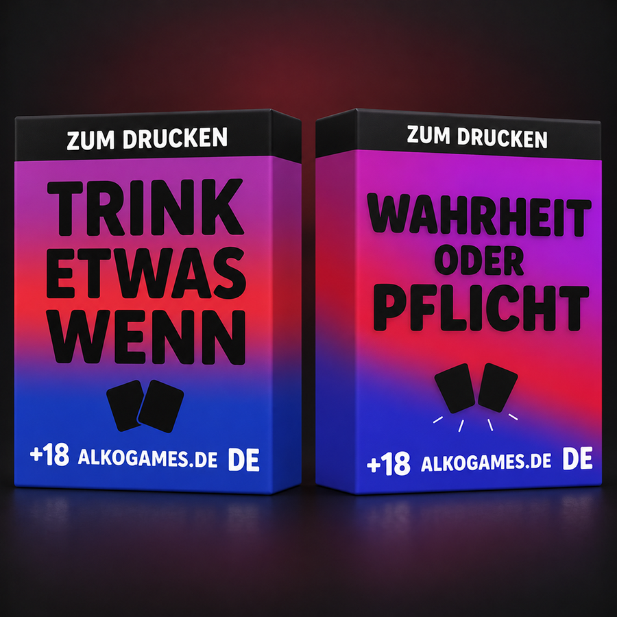 Set "Wahrheit Oder Pflicht" + "Trink Etwas Wenn" (Zum Drucken)